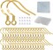 120 PCS/60 Pairs 18K Gold Hypoallergenic Ear Wires,120 PCS Rubber Earring Backs